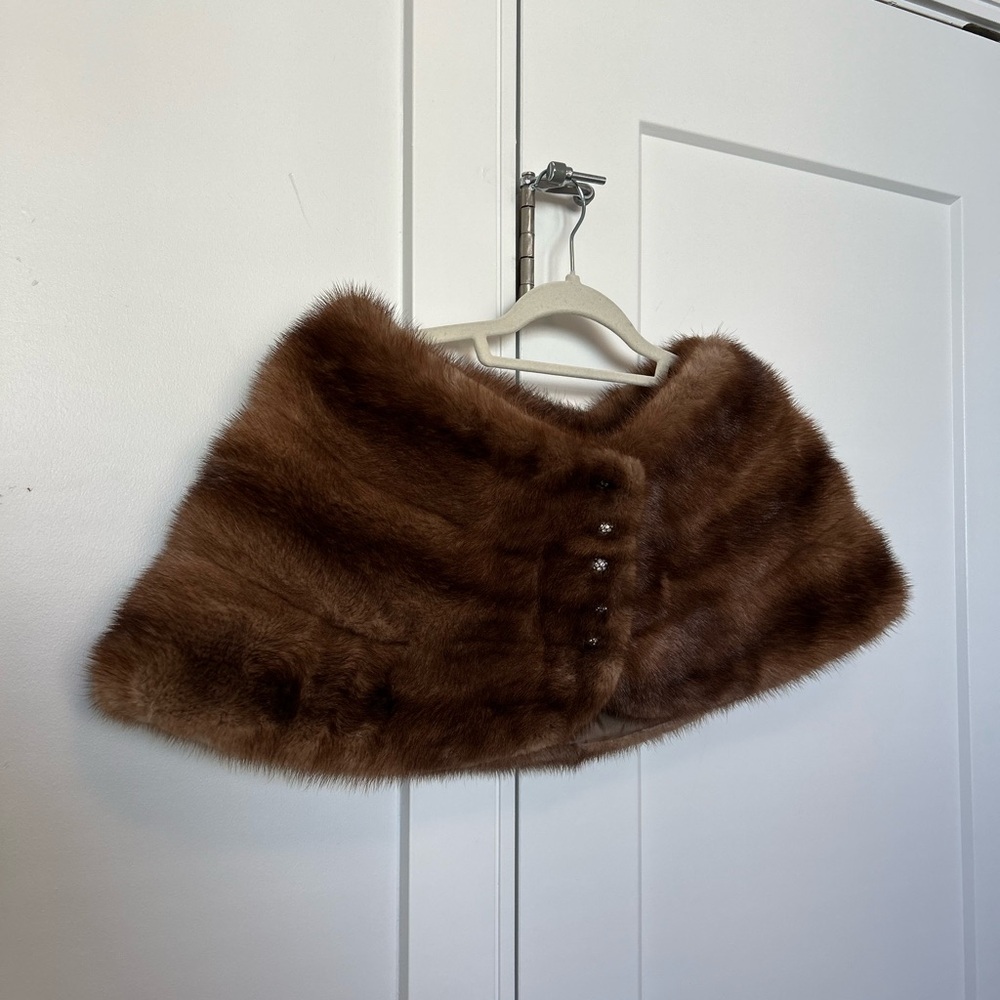 1950’s Mink Brown Fur Stole Ben Kahn